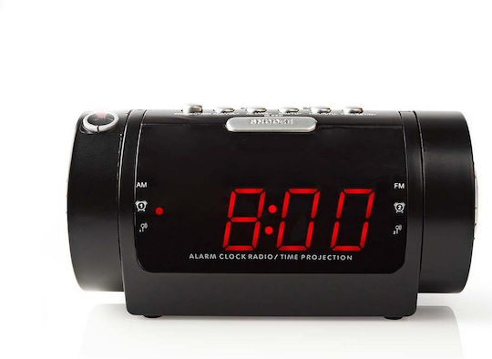 Nedis Ceas Digital de Masă cu Alarmă & Radio CLAR005BK