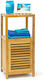 Relaxdays Floor Bathroom Shelf Bamboo with 2 Shelves 36.5x33x80cm