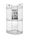 General Trade An der Wand montiert Badezimmerregal Metallisch mit 3 Regalböden 20x20x48cm Silber