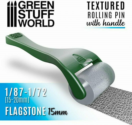 Green Stuff World Flagstone Rolling Pin Dutch Bricks Ανάγλυφος Πλάστης Μοντελισμού 1τμχ