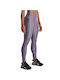 Under Armour Heat Gear Women's Long Running Legging Shiny & High Waisted Purple