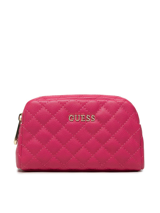 Guess Toiletry Bag Earline in Fuchsia color 18cm