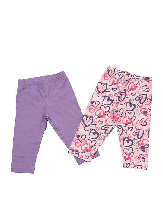 Set Kinder Leggings Lang Flieder