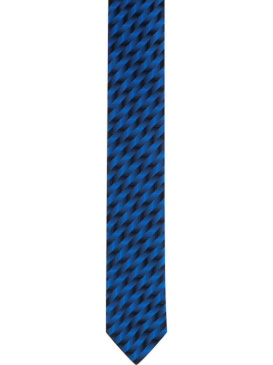 Hugo Men's Tie Silk Printed in Blue Color