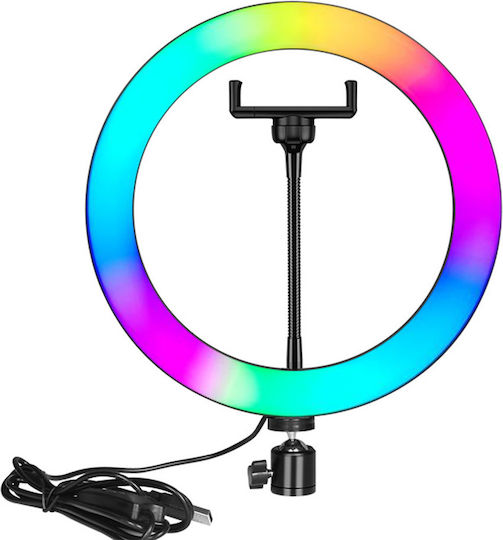 Qiaoyang QA-RG35 RGB Ringlicht 20,32cm mit Handyhalter