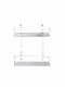 Tekno-Tel 455.ES067 Επιτοίχια Ραφιέρα Μπάνιου Inox με 2 Ράφια 25x12x27cm