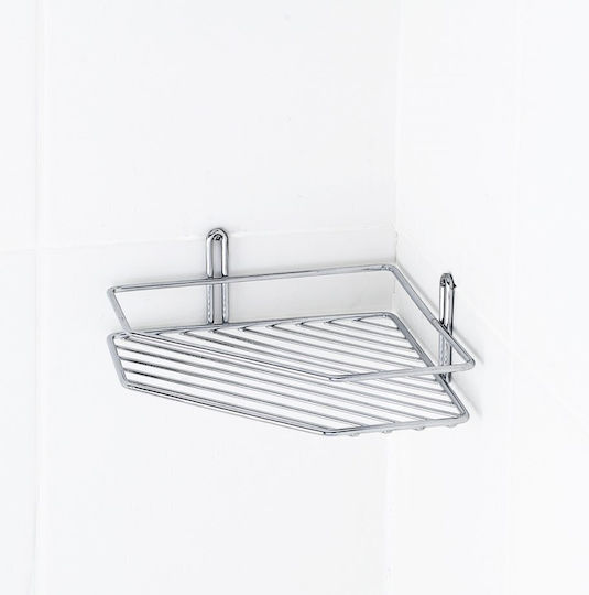 Tekno-Tel 455.ES071 Ecke An der Wand montiert Badezimmerregal Inox 27.5x20x8cm Silber