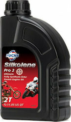 Fuchs Silkolene Pro 2 Fully Synthetic Ester Synthetic Motorcycle Oil for Two-Stroke Engines 1lt