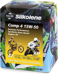 Fuchs Silkolene Comp 4 XP Synthetic Motorcycle Oil for Four-Stroke Engines 15W-50 4lt