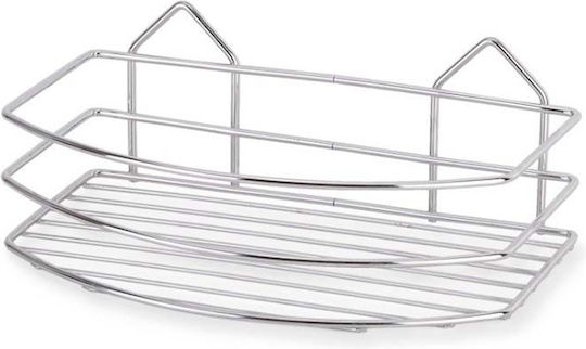 Tekno-Tel 455.BK007 Стенен Рафт за баня Inox 24x15x9см Сребриста