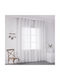Beauty Home Κουρτίνα με Τρουκς 8440 Λευκή 140x270εκ.