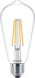 Philips Λάμπα LED για Ντουί E27 και Σχήμα ST64 Θερμό Λευκό 806lm