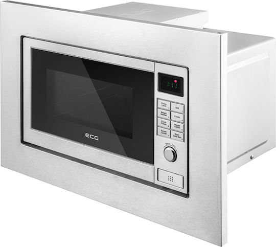 ECG MTD 2081 VGSS Εντοιχιζόμενος Φούρνος Μικροκυμάτων με Grill 20lt Λευκός