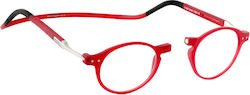 Clic Brooklyn Reading Glasses +1.50 with Magnet in Red color Brooklyn