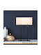 Opviq Metal Table Lamp for Socket E27 with White Shade and Black Base