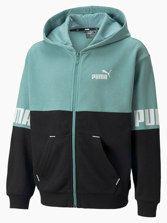 Athletic Kids Sweatshirt Cardigan with Hood Multicolored POWER