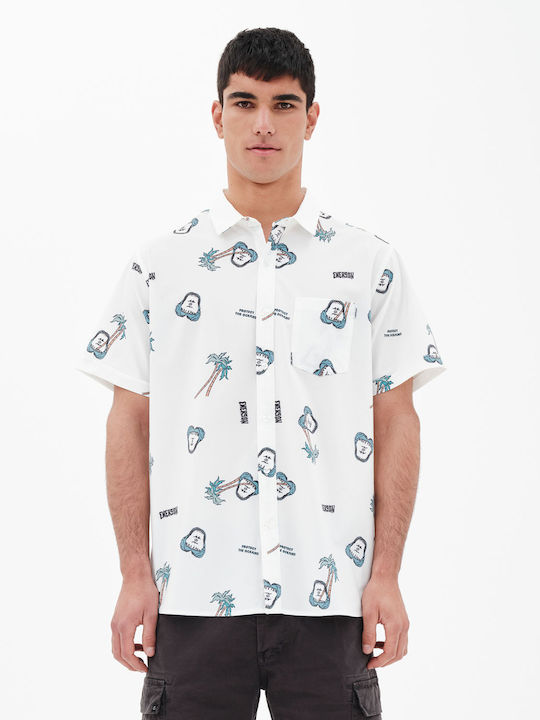Emerson Short-sleeved Shirt Floral White