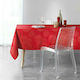 Douceur d'Intérieur Artifice Christmas Tablecloth Red L300xW140cm.