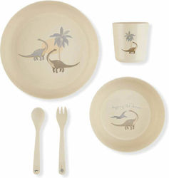 Konges Slojd Baby & Kids Feeding Set Made of Plastic 5 Pieces