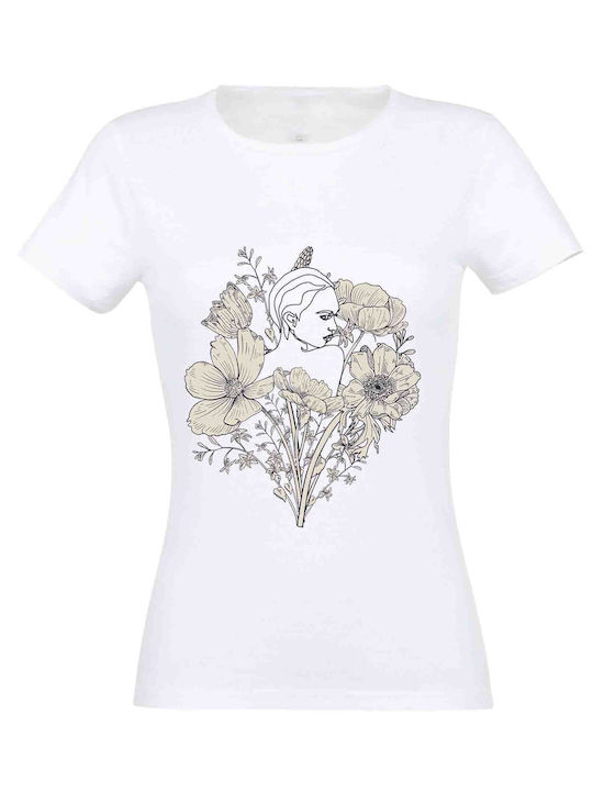 Women's white t-shirt Nymph #40 - White