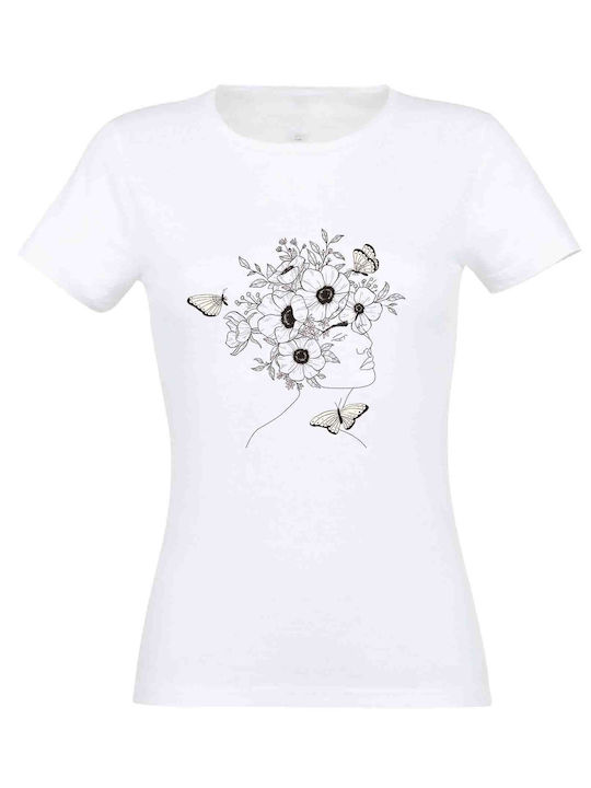 Women's white t-shirt Nymph #20 - White