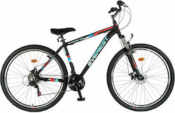 Everest S-Cross 29" Black Mountain Bike with 21 Speeds and Mechanical Disc Brakes