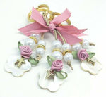 Αφήτεχνο Christening Charm Keychain Pink 50pcs