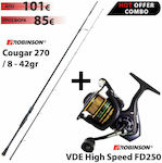 Robinson Cougar Zander Jig 270 Fishing Rod for Spinning with Reel 2.7m 8-42gr