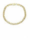 Mertzios.gr Herren Goldene Kette Hand 14K Dünn Dicke 5.5mm und Länge 22cm