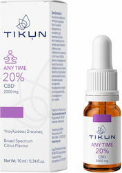 Tikun Any Time Öl Hanfprodukte (CBD) in Drops 2000mg mit 20% CBD mit Geschmack Zitrusfrüchte 10ml