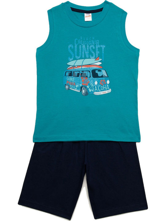 Minerva Kids' Pajamas Summer Petrol California Sunset