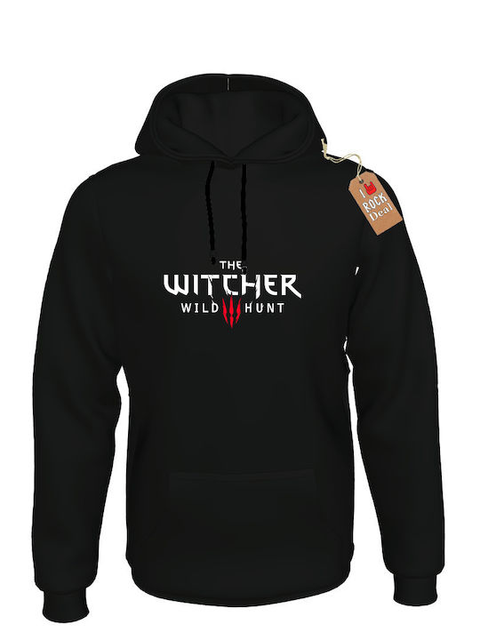 Rock Deal The Witcher Wild Hunt Φούτερ με Κουκούλα Μαύρο