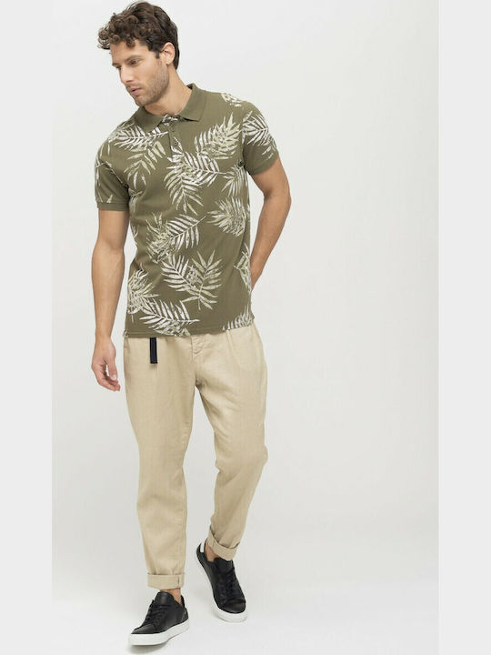 Culton Παντελόνι Chino σε Tapered Γραμμή Μπεζ