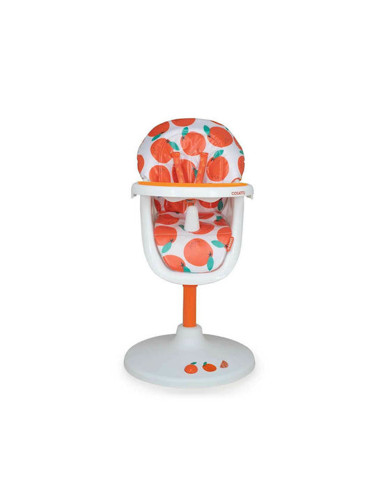 Cosatto 3Sixti2 Scaun de masă pentru bebeluși cu cadru metalic și scaun din material textil So Orangey