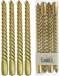 Kersten Christmas Gold Candle 26x7.8cm 4pcs