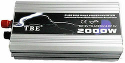 TBE ΤΒΕ Inverter Αυτοκινήτου Καθαρού Ημιτόνου 2000W για Μετατροπή 24V DC σε 220V AC TBE ΤΒΕ Inverter Αυτοκινήτου Καθαρού Ημιτόνου 2000W για Μετατροπή 24V DC σε 220V AC