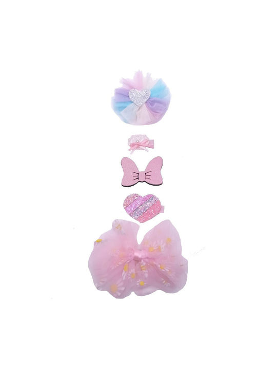 Set of 5 Kids Hair Clips with Various Designs & Colors 4