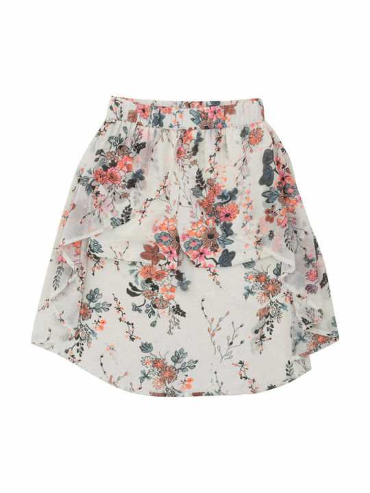 Παιδική Φούστα Floral Λευκή