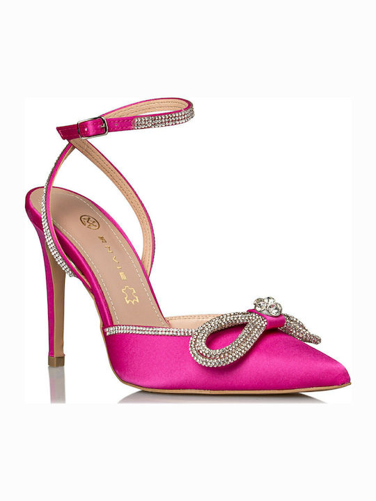 Envie Shoes Leather Pointed Toe Heels with Stil...