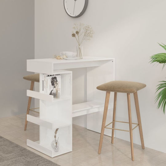 Tisch Bar Holz White 100x50x101.5cm