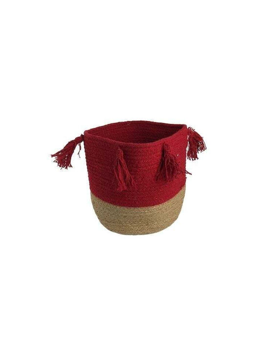 Decorative Basket Wicker Red 28x13x21cm Kersten