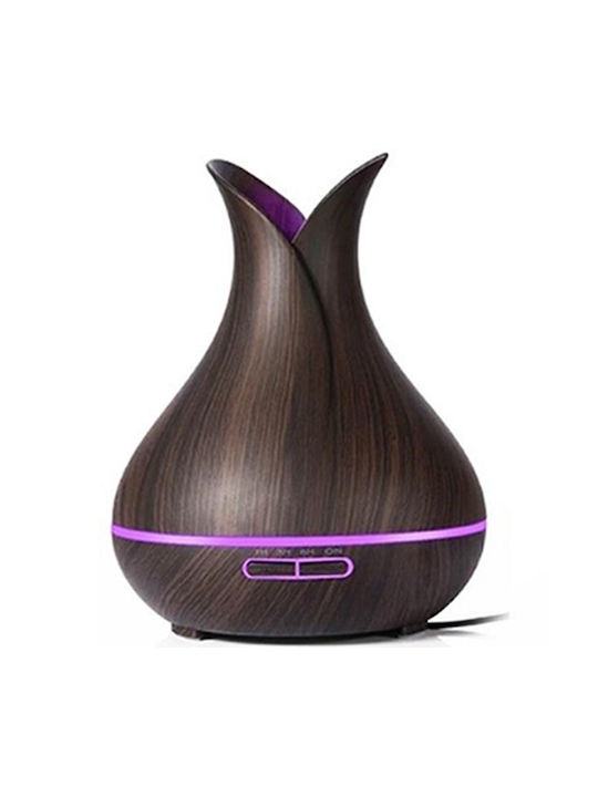 Factory Led Ultrasonic Aromatherapy Diffuser FT905 with Timer Brown 500ml