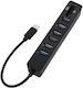 Andowl USB-Hub 8 Anschlüsse USB 3.0 mit USB-C Anschluss