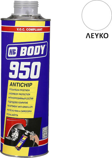 HB Body 950 Antichip Σπρέι Προστασίας Πίσσα Στεγανωτική Λευκό για Αμάξωμα 1lt