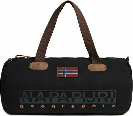 Napapijri Bering Σακ Βουαγιάζ 25lt Μαύρο Υφασμάτινο M49εκ.