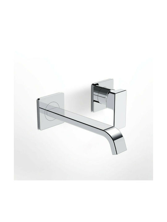 La Torre Profili Plus Built-In Mixer & Spout Set for Bathroom Sink with 1 Exit Chrome