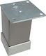 Aluminum Furniture Leg Suitable for Cupboard / Wardrobe / Table / Coffee Table 4x4x15cm Silver