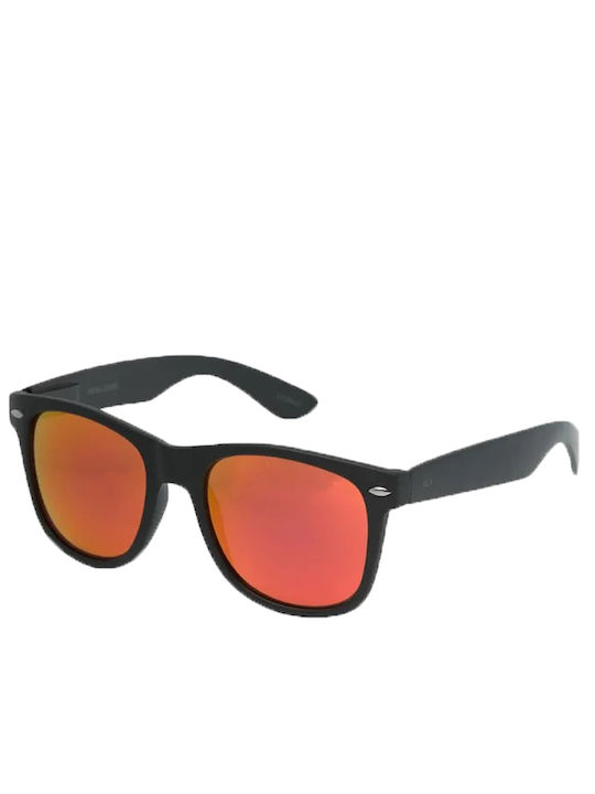 Jack & Jones 12204427 Bărbați Ochelari de soare cu Grey / Red Din plastic Rame și Roșu Lentilă 12204427