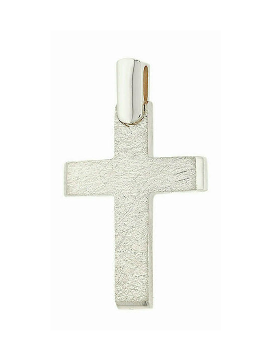 Mertzios.gr White Gold Cross 14K