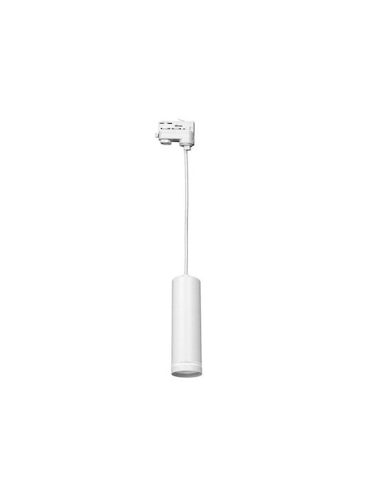 Milagro Pipe Μοντέρνο Κρεμαστό Φωτιστικό Μονόφωτο με Ντουί GU10 σε Λευκό Χρώμα